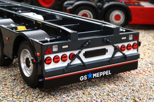 MM2422-05 Marge Models GS-Meppel Volvo Hooklift Container Trailer in Anthracite