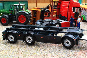 MM2422-05 Marge Models GS-Meppel Volvo Hooklift Container Trailer in Anthracite