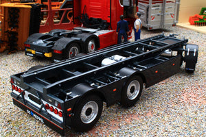 MM2422-05 Marge Models GS-Meppel Volvo Hooklift Container Trailer in Anthracite