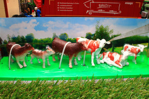 NEW05593C NewRay 132 Scale Cow Assortment Guernsey Charolais