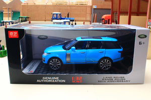 No 1 QXT2401016B QY 1:32 Scale Range Rover 50th Anniversary version in Blue with lights and sound BOX NOT 100%