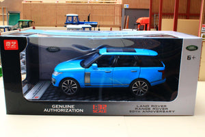 No 2 QXT2401016B QY 1:32 Scale Range Rover 50th Anniversary version in Blue with lights and sound BOX NOT 100%