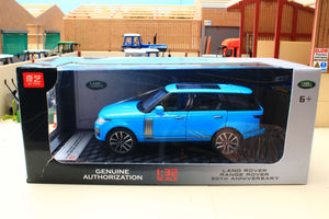 No 3 QXT2401016B QY 1:32 Scale Range Rover 50th Anniversary version in Blue with lights and sound BOX NOT 100%