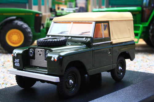 OXF43LR2S008 Oxford Diecast 1:43 Scale Land Rover Series II SWB with Canvas in Bronze Green