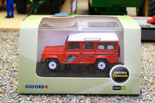 Load image into Gallery viewer, OXF76DEF018 Oxford Diecast 1:76 Scale Land Rover Defender 110 LWB Station Wagon in Masai Red