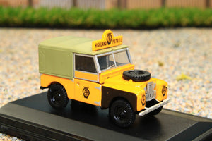 OXF76LAN188025 Oxford Diecast 1:76 Scale Land Rover Series 1 88 Canvas AA Highland Patrol