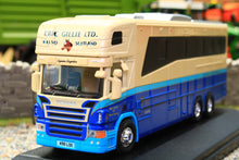 Load image into Gallery viewer, OXF76SCA01HB Oxford Diecast 1:76 Scale Scania 380 Lorry Horsebox Eric Gillie Livery