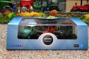 OXF76SET47 Oxford Diecast 1:76 Scale Land Rover Defender 90 Heritage Set