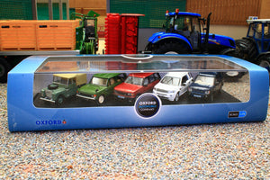 OXF76SET49 Oxford Diecast 1:76 Scale 5 Piece Land Rover Classic Set