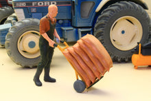 Load image into Gallery viewer, PYO240 Figure 1:32 Scale - Man Pushing Sack Truck - Separate Parts (Requires Painting)