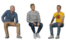 Load image into Gallery viewer, PYOS33S Figure Set 1:32 Scale - 3 x Male Figures Sitting (Requires Painting)