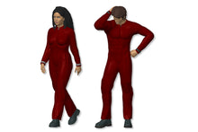 Load image into Gallery viewer, PYOS97 Figure Set 1:32 Scale - 2 x Mechanics Male and Female (Requires Painting)