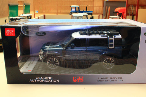 Q3002A-BL QY 132 Scale New Land Rover Defender 110 in Blue with lights and sound small light detached in box