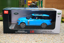 Load image into Gallery viewer, QXT2401016B QY 1:32 Scale Range Rover 50th Anniversary version in Blue with lights and sound