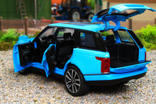 Load image into Gallery viewer, QXT2401016B QY 1:32 Scale Range Rover 50th Anniversary version in Blue with lights and sound