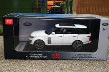 Load image into Gallery viewer, QXT2401016W QY 1:32 Scale Range Rover 50th Anniversary version in White with lights and sound