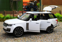 Load image into Gallery viewer, QXT2401016W QY 1:32 Scale Range Rover 50th Anniversary version in White with lights and sound