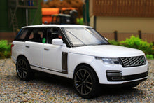 Load image into Gallery viewer, QXT2401016W QY 1:32 Scale Range Rover 50th Anniversary version in White with lights and sound