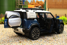 Load image into Gallery viewer, QXT2401017B QY 1:32 Scale New Land Rover Defender 110 in Blue with lights and sound