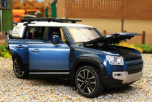 Load image into Gallery viewer, QXT2401017B QY 1:32 Scale New Land Rover Defender 110 in Blue with lights and sound