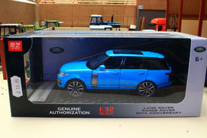 QY 1:32 Scale Range Rover 50th Anniversary version in Blue with lights and sound (Number 2 of 2) Box not 100%