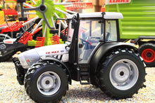 Load image into Gallery viewer, ROS 1:32 scale Hurliman XB Max 100 4WD tractor model with black tyres and detailed cab displayed on a farm machinery layout