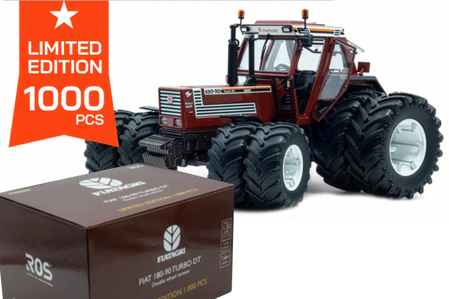 R302747 ROS Fiat 180-90 Turbo DT Tractor with Dual Wheels
