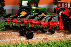 REP120 REPLICAGRI BESSON CHARRUE RWY8 IN RED 6 FURROW REVERSIBLE PLOUGH