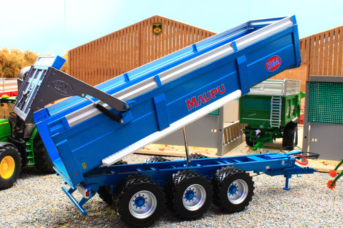 REP269 Replicagri 1:32 Scale Maupu TDM 86 32 EVO Triple Axle Tipping Trailer