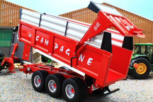 REP270 Replicagri 1:32 Scale La Campagne 81 32 Triple axle tipping trailer with silage and grain sides