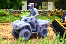 Load image into Gallery viewer, PYOS135 1:32 Scale Set of 1 x Rider on Quadbike (Requires Painting)