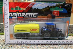 SIM502A Majorette 187 Scale New Holland T7300 4WD With Fliegl Tanker