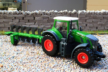 Load image into Gallery viewer, SIM503A Majorette 187 Scale 4 Piece Fendt and Valtra Set with Trailer and Plough
