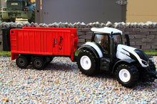 Load image into Gallery viewer, SIM503A Majorette 187 Scale 4 Piece Fendt and Valtra Set with Trailer and Plough
