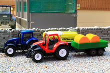 Load image into Gallery viewer, SIM503B Majorette 187 Scale 4 Piece Valtra and Lintrac Tractor Set with Slurry Tanker and Trailer
