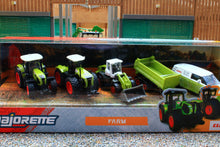 Load image into Gallery viewer, SIM504 Majorette 187 Scale Claas Farm Set 5 Pieces