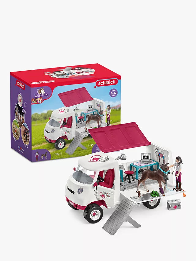 SL42439 Schleich Mobile Vet with Hanoverian Foal