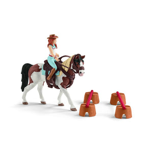 SL42441 Schleich Horse Club Hannah's Western Riding Set - horse, rider and cones
