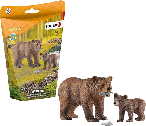 SL42473  Schleich Grizzly bear mother with Cub
