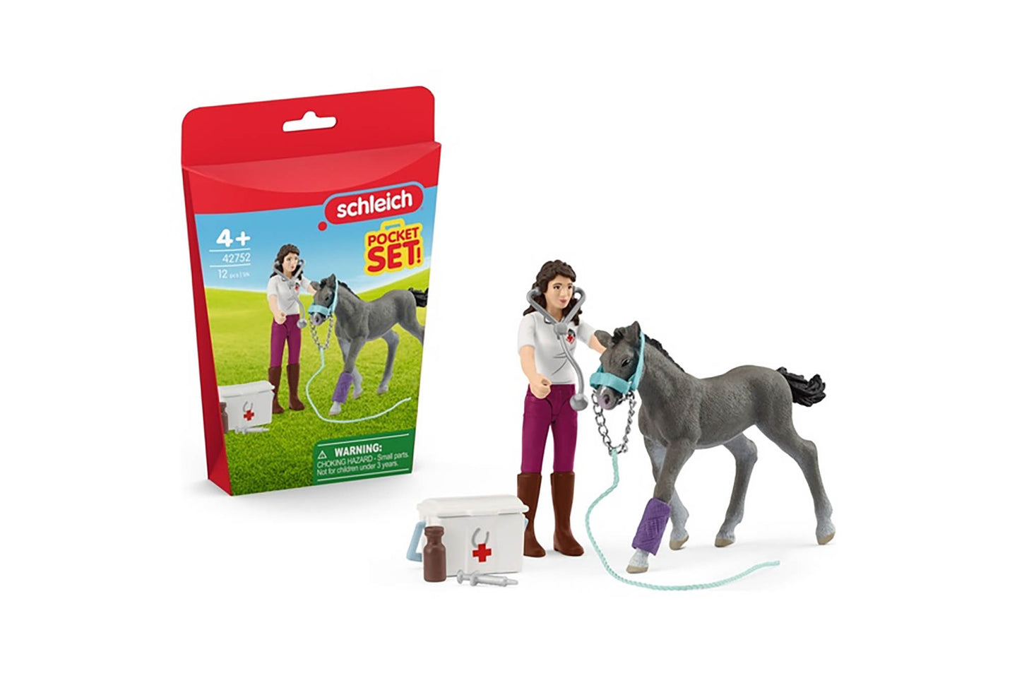 SL42752 Schleich Mrs Kramer Vet with Foal