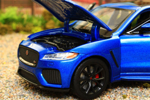 TAY32110020 TAYUMO 1:32 Scale Jaguar F Pace in Met Blue with lights and sound