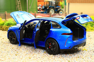 TAY32110020 TAYUMO 1:32 Scale Jaguar F Pace in Met Blue with lights and sound