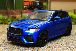 TAY32110020 TAYUMO 1:32 Scale Jaguar F Pace in Met Blue with lights and sound