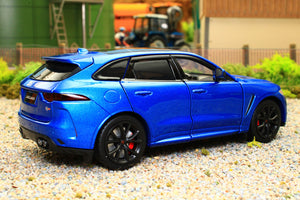 TAY32110020 TAYUMO 1:32 Scale Jaguar F Pace in Met Blue with lights and sound