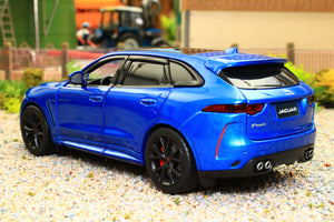 TAY32110020 TAYUMO 1:32 Scale Jaguar F Pace in Met Blue with lights and sound