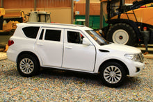 Load image into Gallery viewer, TAY32115013 Tayumo 1:32 Scale Nissan Patrol 4x4 vehicle in white with lights and sound