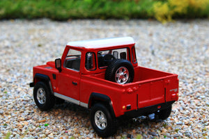 TSMGLT00323R MiniGT 1:64 Scale Land Rover Defender 90 Pickup in Masai Red