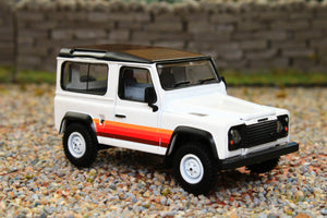 TSMMGT00378R MiniGT 1:64 Scale Land Rover Defender 90 in white with stripes