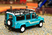 Load image into Gallery viewer, TSMMGT00590R Mini GT 1:64 Scale Land Rover Defender 110 1985 County Station Wagon in Trident Green