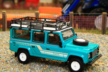 Load image into Gallery viewer, TSMMGT00590R Mini GT 1:64 Scale Land Rover Defender 110 1985 County Station Wagon in Trident Green